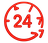 24/7 Fleet Service Clock Icon